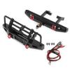 37g Front and 26g Rear Bumper - CNC Aluminum Bumper with Light for 1/18 RC Crawler TRX4M Defender Upgrade (A) view 1