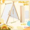 Wesnoy 6 Pack Teepee Tents Bulk, Sleepover Play Tents Washable Foldable Teepee Shelter for Indoor Outdoor Slumber Pajama Party(White) view 2