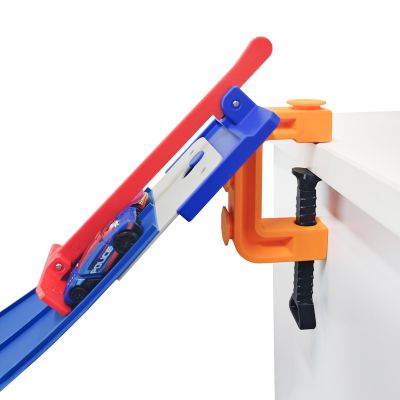 Starting Gate & Clamp Adapter Combo Compatible with Blu Track, Tabletop Universal Adjustable Clamp System for Flexible Race Tracks