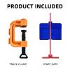 Starting Gate & Clamp Adapter Combo Compatible with Blu Track, Tabletop Universal Adjustable Clamp System for Flexible Race Tracks view 2