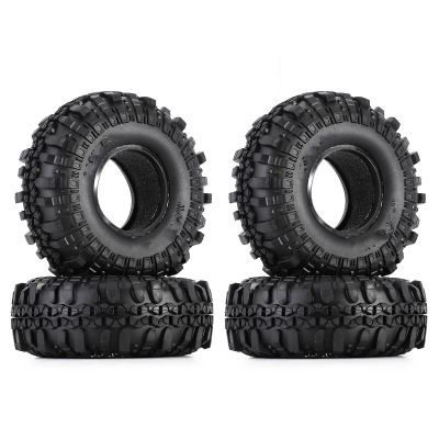 Compatible with Axial for SCX10 90046 AXI03007 for Tamiya CC01 D90 D110 4PCS 1.9" Rubber Tyre/Wheel Tires for 1:10 RC Rock Crawler RC Car Tyre Hub Wheels