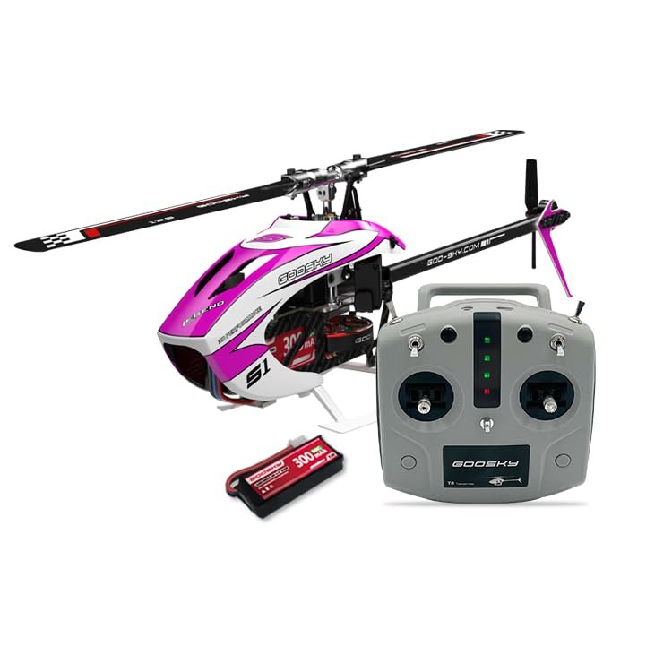 Actualia GOOSKY S1 RC Helicopter, 2.4G Dual Brushless Carbon Fiber Frame GTS Flight System Simulation Helicopter Model, 3D Stunt RC Aircraft for Adults (RTF)