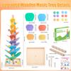 Marble Run Wood Ball Drop Toy for Kids 3-5 Toddlers Wooden Musical Tree Set Ball Run Toys for 4-8 8-12 Years Old Marble Tree Montessori Toys Christmas Birthday Gift (1.1inch Balls) view 2