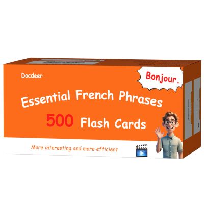 500 French Phrases Flash Cards Flashcards for Adults & Beginners - Learn French Phrases for Beginners