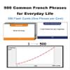 500 French Phrases Flash Cards Flashcards for Adults & Beginners - Learn French Phrases for Beginners view 3