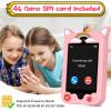 ele ELEOPTION 4G Smart Phone for Kids Toys with SIM Card, Touchscreen Toy Phone Interactive GPS Cell Phone for 3 4 5 6 7 8 9 10 Year Old Girls Boys Christmas Birthday Calling Smartphone Gifts Pink view 4