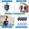 Jenaai 50 Pieces Rosh Hashana Wooden Dreidel White Blue Natural Wood Dreidels for Purim Passover Hanukkah Party Decorations Projects Crafts Family Fun (2.8 Inch) view 3