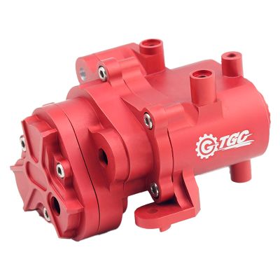 TGCWENG CNC Aluminum Alloy TRX4 Transmission Gear Box Case Suit for TRX4 1/10 RC Crawler Car Upgrades Accessories (Red)