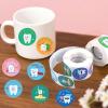 1000pcs Dental Stickers, 1.5in Round Cute Dentist Decals Tooth Fairy Stickers Reward Prize for Kids Fun Dental Decorations for Notebook Laptop Water Bottle (Style 1) view 3