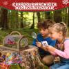 CUUCUVA Bug Catcher Kit for Kids Outdoor Explorer Kit with Insect Cage, Observation Box, Magnifying Glass, 8 Toy Bugs, Net & 10 Cards, STEM Educational Toys Gifting for Boys & Girls Ages 3+ view 4
