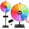 AugFir 24-inch Prize Wheel, Adjustable 32"-61" Height Desktop & Floor Stand Spinning Prize Wheel, Storable Prize Wheel Spinner, Suitable for Party, Carnivals and Tradeshow view 1
