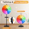 AugFir 24-inch Prize Wheel, Adjustable 32"-61" Height Desktop & Floor Stand Spinning Prize Wheel, Storable Prize Wheel Spinner, Suitable for Party, Carnivals and Tradeshow view 2