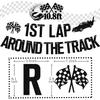 1st Lap Around the Track Banner for Boy Girl, Racing Car Theme Birthday Bunting Sign for One Year Old, First Birthday Party Decorations Supplies view 2