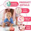 bcgwyep Dancing Octopus Baby Toy  USB Rechargeable Electric Crawling Tummy Time Toy, Magical Musical Squid with LED Lights, Music & Obstacle Avoidance  Birthday Gift for Kids Ages 3Y+ (Pink) view 3