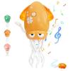 bcgwyep Dancing Octopus Baby Toy  USB Rechargeable Electric Crawling Tummy Time Toy, Magical Musical Squid with LED Lights, Music & Obstacle Avoidance  Birthday Gift for Kids Ages 3Y+ (Yellow) view 1