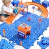 NIPLOOOW Puzzle Race Car Track Set for Kids 3-5, Floor Puzzle Track Car Set, Toddler Toys for 3 4 5 6 Years Old Boys, Toys Gift for Kids Boys Girls Age 3 4 5 6 7 8 Years Old view 1