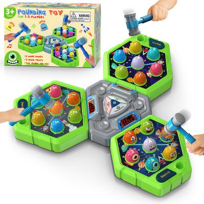 Whack Game Mole for Toddlers, Toys for 3-12 Year Old Boys Girls, Interactive Educational Multiplayer Toys with 3 Modes & 3 Hammers, Sound & Light, Birthday Xmas Gifts for 3 4 5 6 7+ Year Old Boys Girl