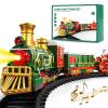 Christmas Train Set for Kids, Electric Train Toy with Light and Sound, DIY Building Train Tracks for Boys Ages 4-8, Classic Model Trains Gifts for Toddler 3 4 5 6 7 8 Years Old view 1