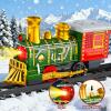 Christmas Train Set for Kids, Electric Train Toy with Light and Sound, DIY Building Train Tracks for Boys Ages 4-8, Classic Model Trains Gifts for Toddler 3 4 5 6 7 8 Years Old view 2