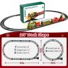 Christmas Train Set for Kids, Electric Train Toy with Light and Sound, DIY Building Train Tracks for Boys Ages 4-8, Classic Model Trains Gifts for Toddler 3 4 5 6 7 8 Years Old view 4