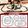 Christmas Train Set for Kids, 2-Layer Train Track Toys with Smoke, Light and Sound, DIY Building Train Tracks for Boys Ages 4-8, Classic Model Trains Gifts for Toddler 3 4 5 6 7 8 Years Old view 3
