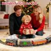 Christmas Train Set for Kids, 2-Layer Train Track Toys with Smoke, Light and Sound, DIY Building Train Tracks for Boys Ages 4-8, Classic Model Trains Gifts for Toddler 3 4 5 6 7 8 Years Old view 4