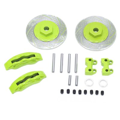 RC Brake Discs Simulation Aluminum Wheel Brake Discs for TRX6 Durable Lightweight CNC Machined 40mm Diameter 12mm Hex 2PCS (Green)