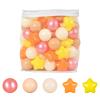 GUESVOT Ball Pit Balls Plastic Stars for Ball Pit BPA Free Plastic Balls Crush and Smash Proof Balls 100pcs 2.2" Set for Toddlers for Play Tent Tunnel (Orange+Yellow+Red) view 2