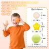 GUESVOT Ball Pit Balls Plastic Stars for Ball Pit BPA Free Plastic Balls Crush and Smash Proof Balls 100pcs 2.2" Set for Toddlers for Play Tent Tunnel (Orange+Yellow+Red) view 3