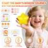 GUESVOT Ball Pit Balls Plastic Stars for Ball Pit BPA Free Plastic Balls Crush and Smash Proof Balls 100pcs 2.2" Set for Toddlers for Play Tent Tunnel (Orange+Yellow+Red) view 4