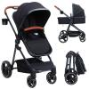 2 in 1 Bassinet Stroller for Infant and Newborn 0-36 Months Old Babies, Lightweight Baby Stroller with Umbrella & Reversible Seat, Travel Strollers Foldable, Compact Stroller for Travel view 1