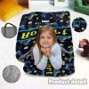 Personalized Girls Nap Mat - Custom Name Toddler Sleeping Bag with Pillow and Blanket for Daycare Preschool, Kids Sleeping Mat for Travel Camping, Easy Carry Roll Up Nap Sack Game Blue view 3