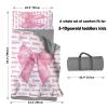 Personalized Girls Nap Mat - Custom Name Toddler Sleeping Bag with Pillow and Blanket for Daycare Preschool, Kids Sleeping Mat for Travel Camping, Easy Carry Roll Up Nap Sack Bow Pink view 4