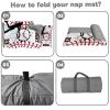 Personalized Girls Nap Mat - Custom Name Toddler Sleeping Bag with Pillow and Blanket for Daycare Preschool, Kids Sleeping Mat for Travel Camping, Easy Carry Roll Up Nap Sack Baseball White view 4