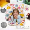 Personalized Girls Nap Mat - Custom Name Toddler Sleeping Bag with Pillow and Blanket for Daycare Preschool, Kids Sleeping Mat for Travel Camping, Easy Carry Roll Up Nap Sack Colorful view 3