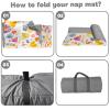 Personalized Girls Nap Mat - Custom Name Toddler Sleeping Bag with Pillow and Blanket for Daycare Preschool, Kids Sleeping Mat for Travel Camping, Easy Carry Roll Up Nap Sack Colorful view 4