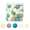 GUESVOT Ball Pit Balls Plastic Stars for Ball Pit BPA Free Plastic Balls Crush and Smash Proof Balls 100pcs 2.2" Set for Toddlers for Play Tent Tunnel (Pink+Beige+Purple) view 2