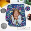 Personalized Girls Nap Mat - Custom Name Toddler Sleeping Bag with Pillow and Blanket for Daycare Preschool, Kids Sleeping Mat for Travel Camping, Easy Carry Roll Up Nap Sack Dinosaur Blue view 3