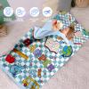 Personalized Girls Nap Mat - Custom Name Toddler Sleeping Bag with Pillow and Blanket for Daycare Preschool, Kids Sleeping Mat for Travel Camping, Easy Carry Roll Up Nap Sack Teaching Series view 2