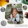 Personalized Girls Nap Mat - Custom Name Toddler Sleeping Bag with Pillow and Blanket for Daycare Preschool, Kids Sleeping Mat for Travel Camping, Easy Carry Roll Up Nap Sack Forest Green view 3