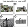 Personalized Girls Nap Mat - Custom Name Toddler Sleeping Bag with Pillow and Blanket for Daycare Preschool, Kids Sleeping Mat for Travel Camping, Easy Carry Roll Up Nap Sack Forest Green view 4