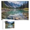 Jigsaw Puzzles 300/500/1000 Pieces Custom Puzzle from Photos Personalized Wooden Puzzle for Adults Banff National Park Travel Puzzles Gifts for Family Wedding Christmas Birthday view 1