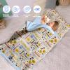 Personalized Girls Nap Mat - Custom Name Toddler Sleeping Bag with Pillow and Blanket for Daycare Preschool, Kids Sleeping Mat for Travel Camping, Easy Carry Roll Up Nap Sack Flower Yellow view 2