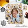 Personalized Girls Nap Mat - Custom Name Toddler Sleeping Bag with Pillow and Blanket for Daycare Preschool, Kids Sleeping Mat for Travel Camping, Easy Carry Roll Up Nap Sack Flower Yellow view 3