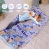 Personalized Girls Nap Mat - Custom Name Toddler Sleeping Bag with Pillow and Blanket for Daycare Preschool, Kids Sleeping Mat for Travel Camping, Easy Carry Roll Up Nap Sack Dinosaur Purple view 2