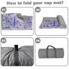 Personalized Girls Nap Mat - Custom Name Toddler Sleeping Bag with Pillow and Blanket for Daycare Preschool, Kids Sleeping Mat for Travel Camping, Easy Carry Roll Up Nap Sack Dinosaur Purple view 4