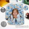 Personalized Girls Nap Mat - Custom Name Toddler Sleeping Bag with Pillow and Blanket for Daycare Preschool, Kids Sleeping Mat for Travel Camping, Easy Carry Roll Up Nap Sack Dinosaur Light Blue view 3