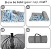 Personalized Girls Nap Mat - Custom Name Toddler Sleeping Bag with Pillow and Blanket for Daycare Preschool, Kids Sleeping Mat for Travel Camping, Easy Carry Roll Up Nap Sack Dinosaur Light Blue view 4