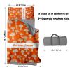 Personalized Girls Nap Mat - Custom Name Toddler Sleeping Bag with Pillow and Blanket for Daycare Preschool, Kids Sleeping Mat for Travel Camping, Easy Carry Roll Up Nap Sack Mushroom Orange view 4