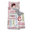 Personalized Girls Nap Mat - Custom Name Toddler Sleeping Bag with Pillow and Blanket for Daycare Preschool, Kids Sleeping Mat for Travel Camping, Easy Carry Roll Up Nap Sack Flower Bow view 1